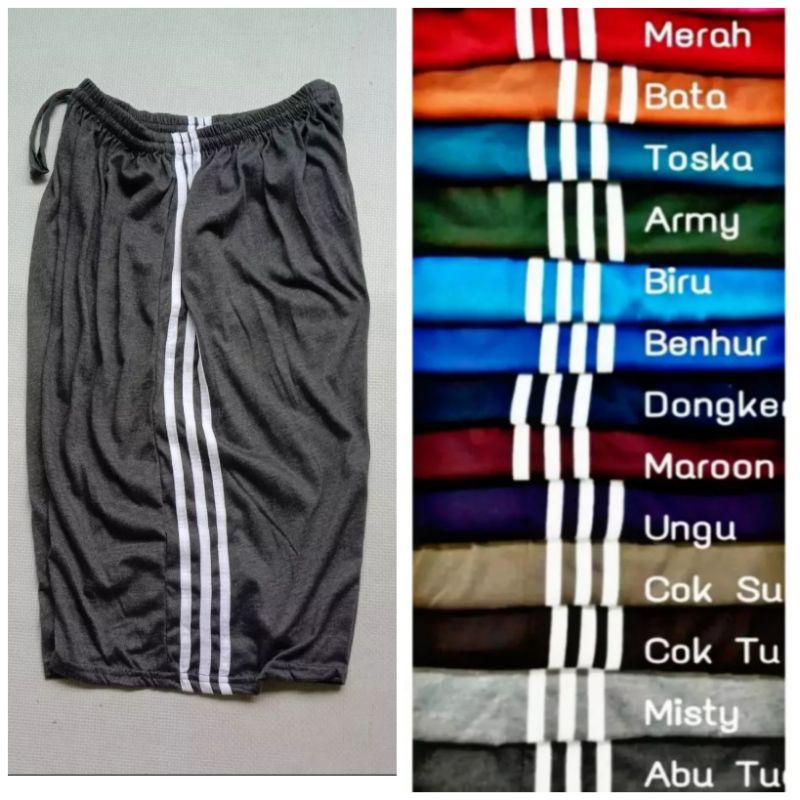 Celana Kolor Pria Dan Wanita Bahan Kaos Ukuran Std & Jumbo