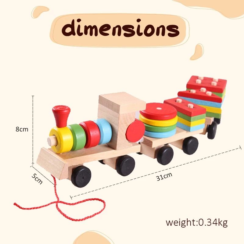 Block Cart Kereta Shape Geometri Kereta Bentuk Geo Train Mainan Edukasi Anak