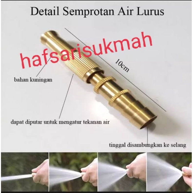 Semprotan air lurus / Semprotan kuningan / noozle  semprotan taman kepala selang sambungan selang ai
