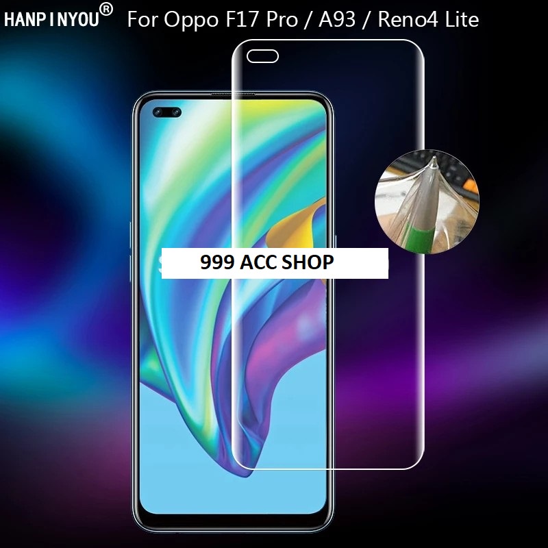 OPPO RENO 5F RENO 5 RENO 5 5G RENO 4 RENO 4 RENO 4 PRO ANTI GORES HYDROGEL DEPAN CLEAR BENING PLASTIK SCREEN GUARD JELL PELINDUNG LAYAR FULL COVER TRANSPARAN