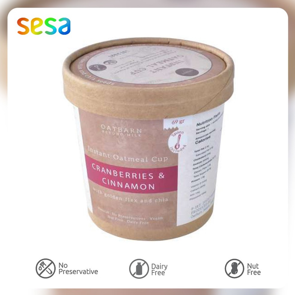 

Oatbarn Beyond Milk - Instant Oatmeal Cup Cranberries & Cinnamon 69 g