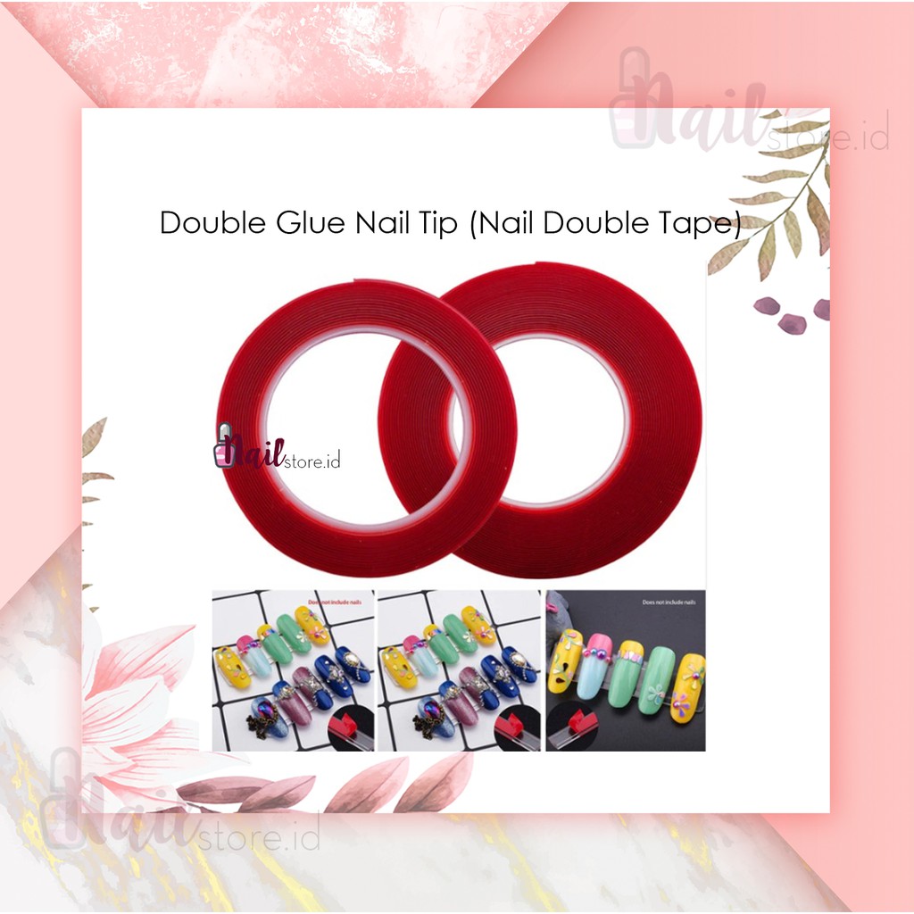 

Double Glue Nail Tip (Nail Double Tape) perekat transparant nail double tape transparant perekat lem