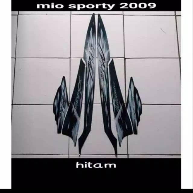 Striping/stiker MIO SPORTY tahun 2009 warna hitam