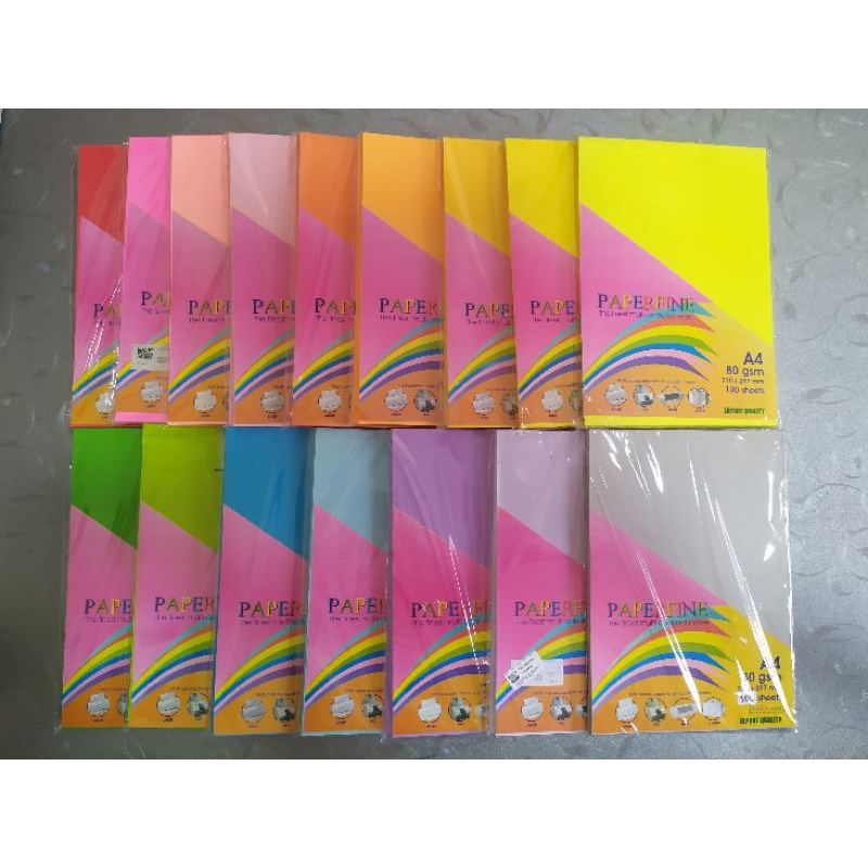 

Kertas Paperfine A4 80 Gram 100 Sheet - Kertas HVS Warna