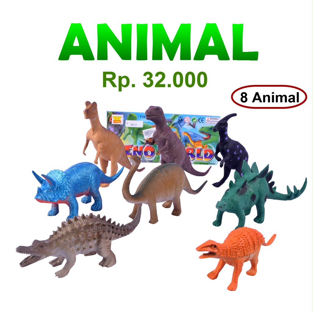DINO WORLD 8PC 283 MAINAN ANAK DINOSAURUS