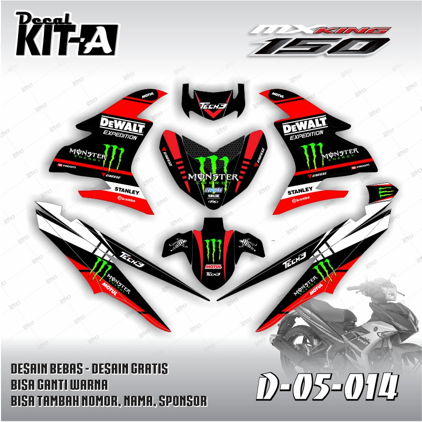 Dekal Stiker Motor Decal Sticker Jupiter Mx King 150 D O5 014