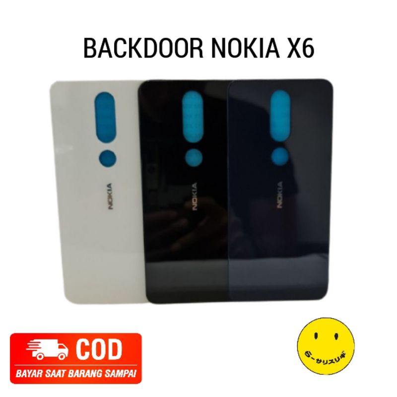 BACKDOOR BACK COVER CASING TUTUP BELAKANG NOKIA X6  6.1 PLUS TA1116 ORIGINAL.
