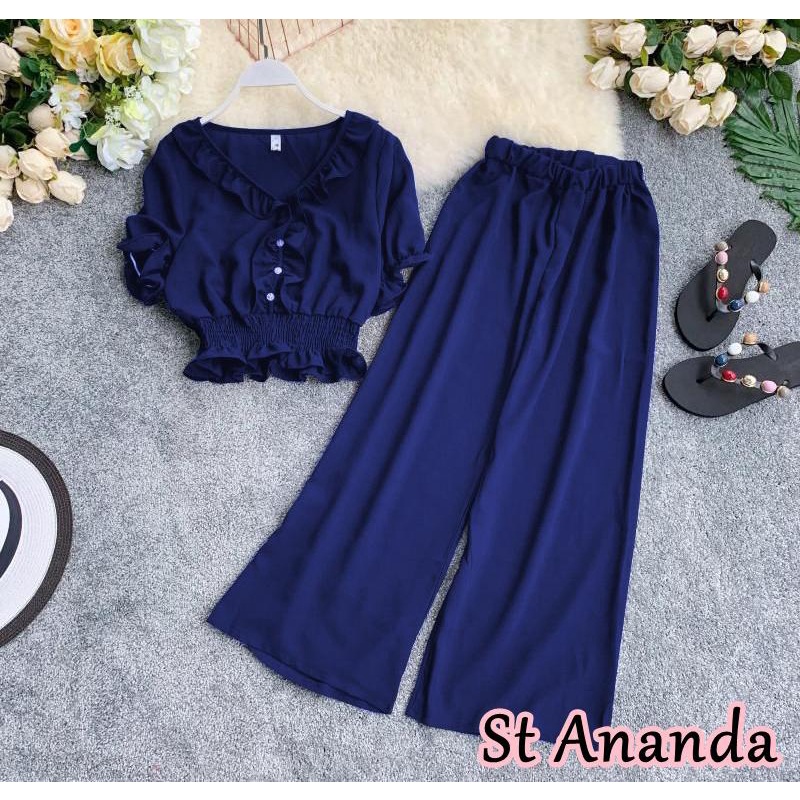 NunuLisaTan - Baju Dress Wanita Set Baju SET