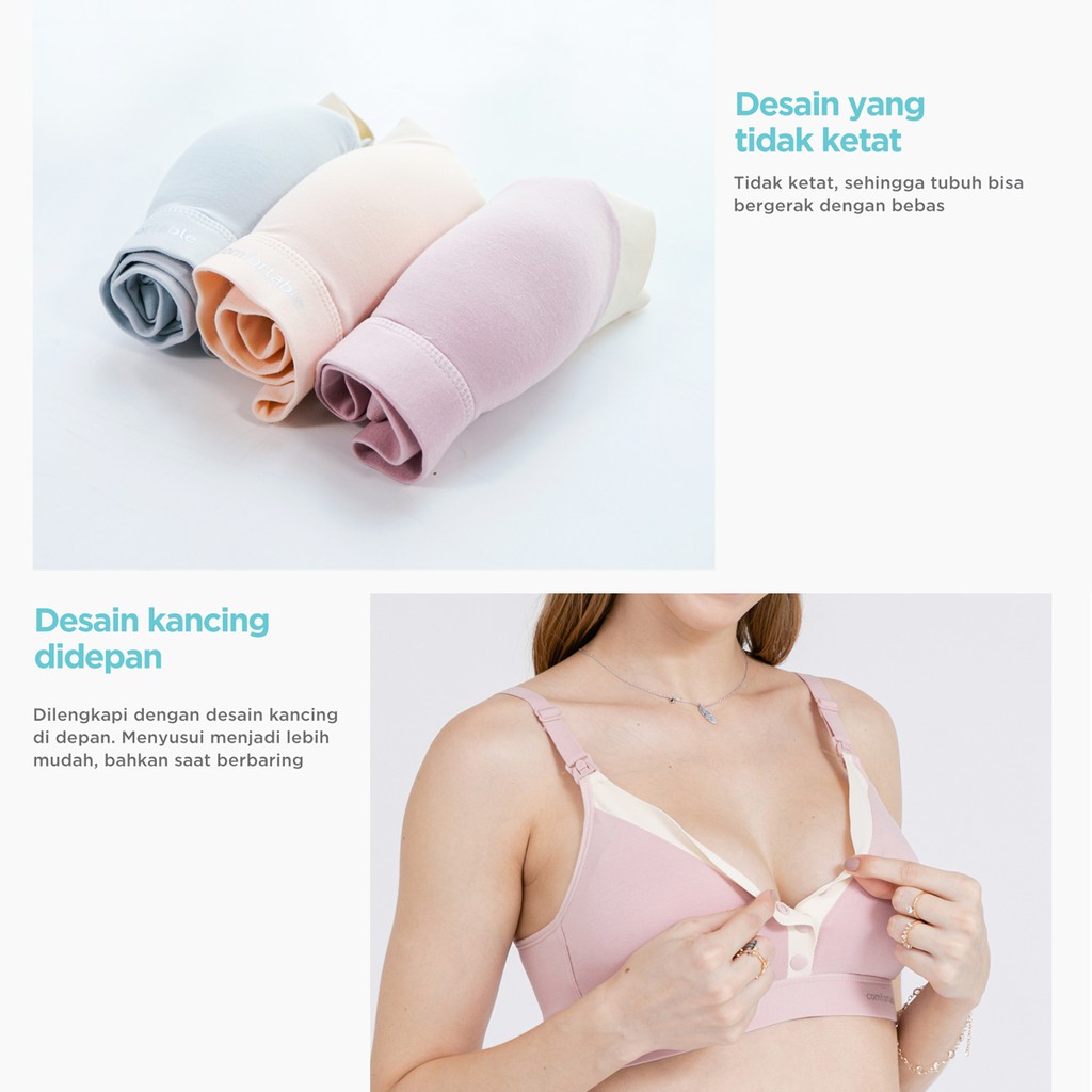 [PROMO] Mooimom Pink Front Closure Maternity &amp; Nursing Bra Ibu Hamil &amp; Menyusui B03303D