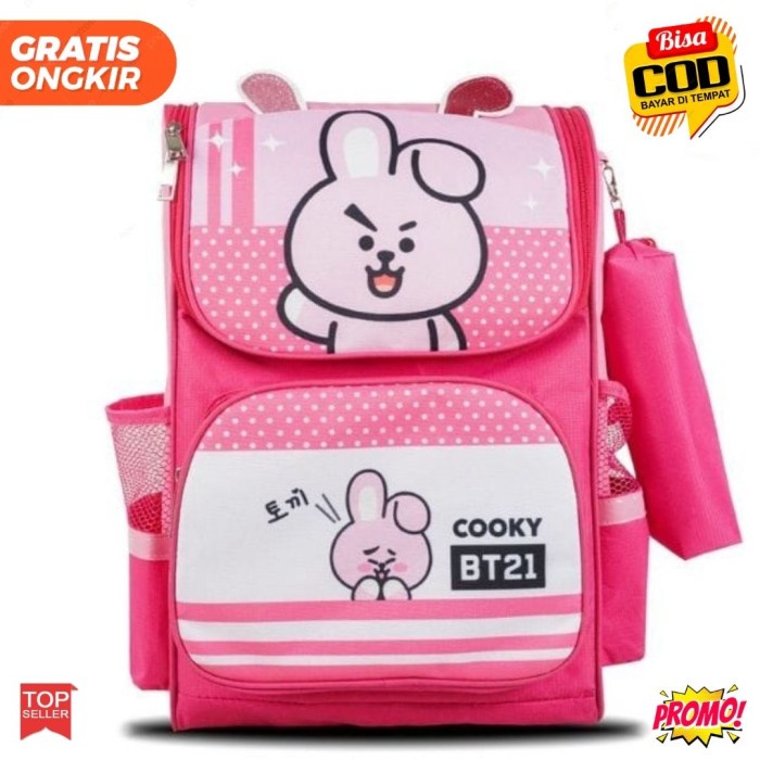 TAS RANSEL BACKPACK KOREA ANAK PEREMPUAN BTS BT21 COOKY TAS IMPORT TAS RANSEL BACKPACK KOREA ANAK