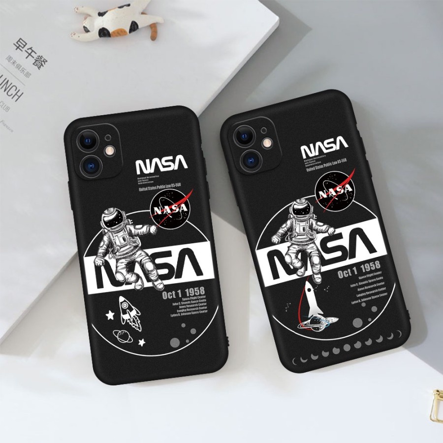 Case Oppo A5S A5 2020 A7 A9 2020 A12 A11K A15 A15S A16 A16S A54 A74 F9 Case Softcase Nasa Black Mate Character Silicon Premium