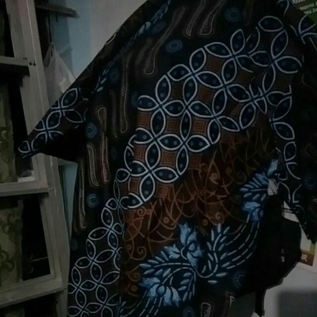 Kemeja Batik Pria Lengan Panjang Size M L Xl Xxl Bswart Batik Hrb026 Kenongo Hem Panjang Padi