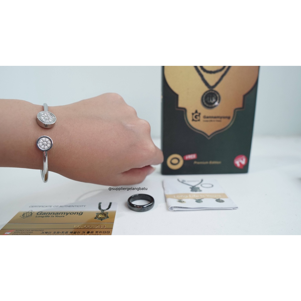 PREMIUM gannamyong BULAT MATA Gelang Energi LM life secret free cincin