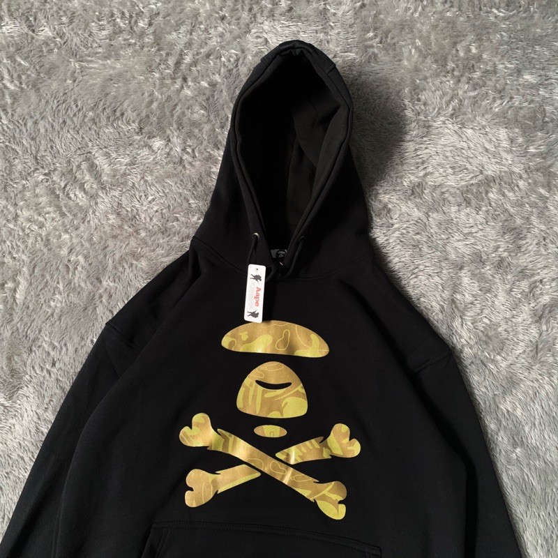 Sweater Hoodie Bape Aape Gold Plat FullTag &amp; Lebel