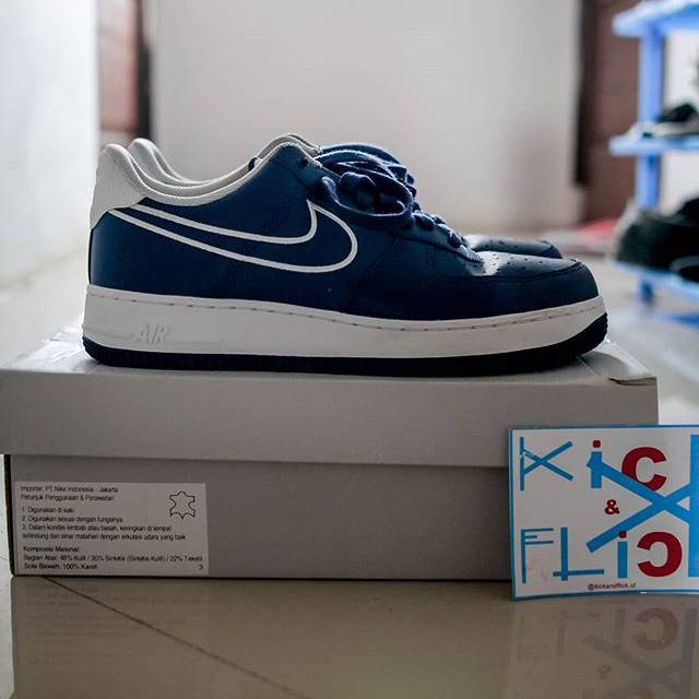 NIKE AIR FORCE 1 LOW '07 BLUE LEATHER
