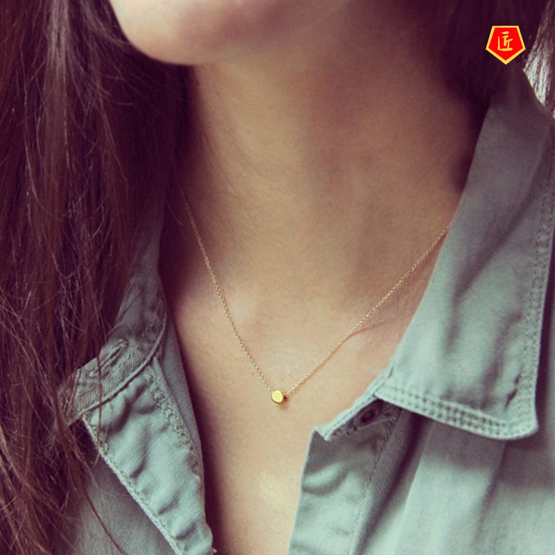 [Ready Stock]Little Golden Beans Necklace Women's Simple Fashion Elegant