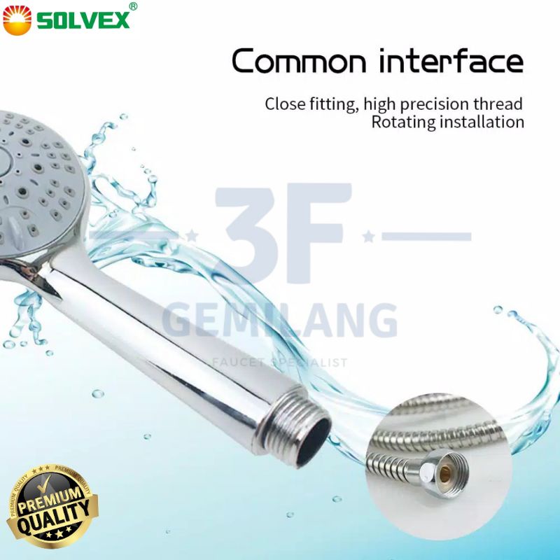 SOLVEX - HAND SHOWER SET MANDI WARNA CHROME HIGH QUALITY