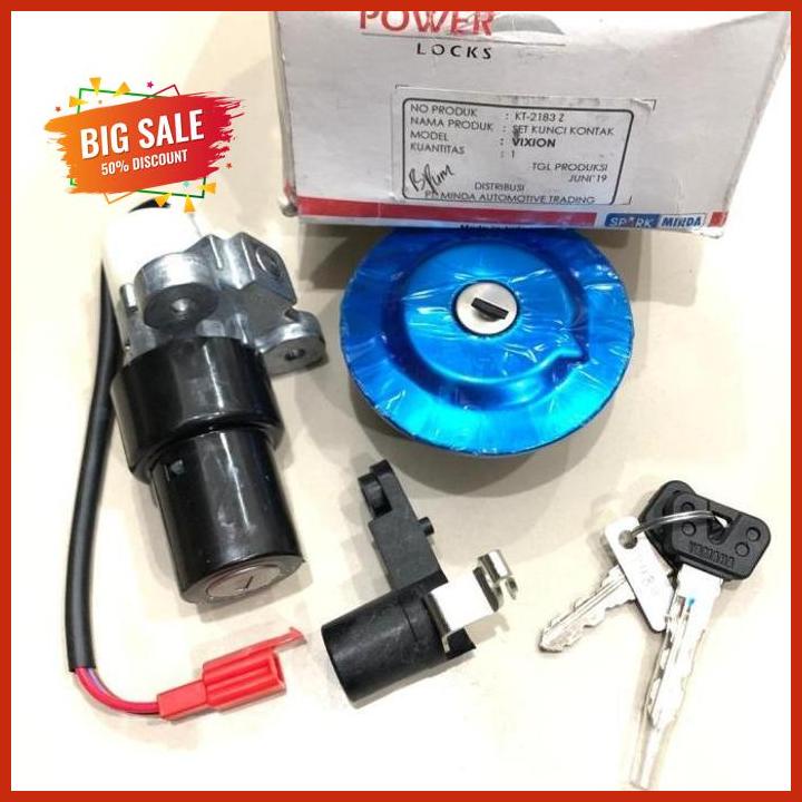 Lestari Motor2// Kunci Kontak Vixion Old Set Tangki Dan Jok Original Minda Kt-2183 Z
