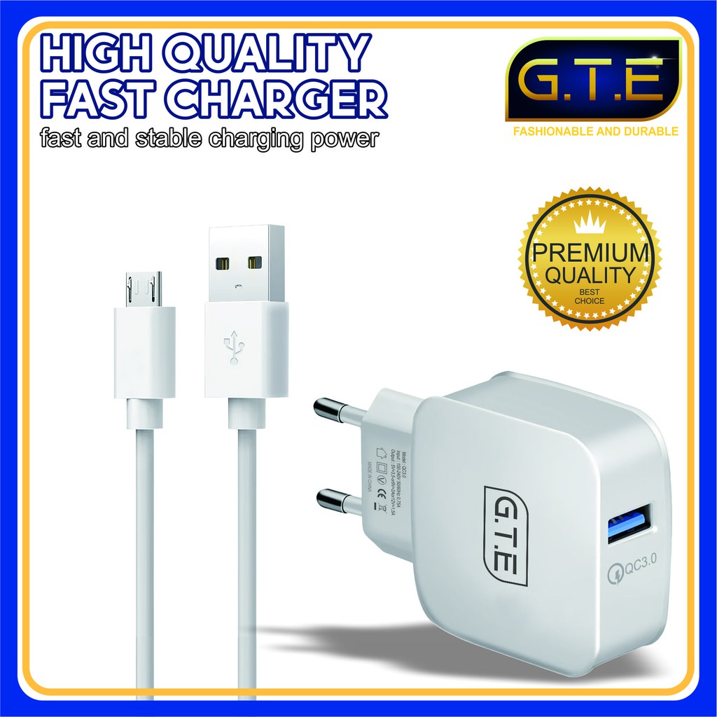 Charger GTE 100% Original Fast Charging Travel Charger