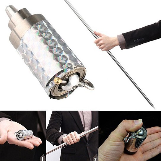 Tongkat Sulap Magic Trick 120 cm Appearing Metal Cane Tongkat Sihir