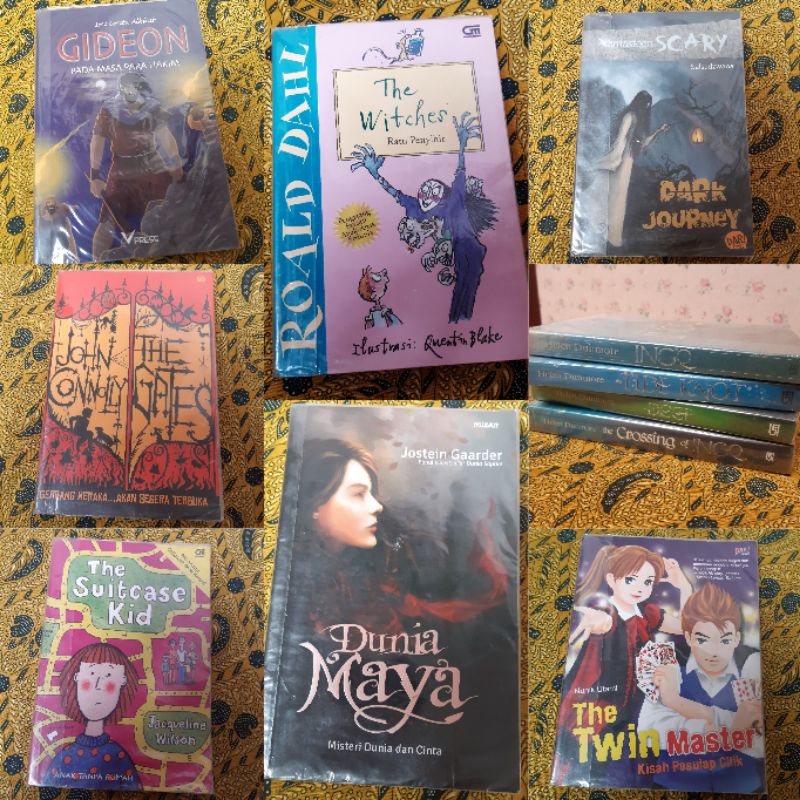 

Preloved Novel Dunia Maya Jostein, Seri Alkitab,Fantasteen, Ingo, Tide Knot, Deep, Crossing of Ingo