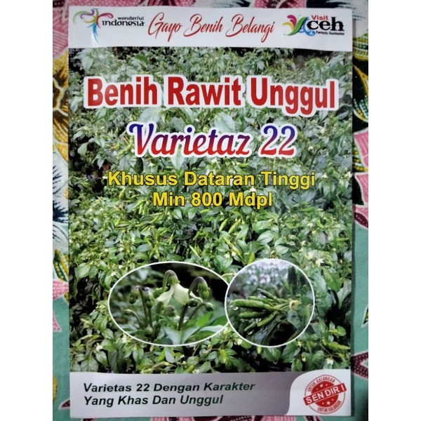 Benih Cabe Rawit Hijau Varietaz 22 Kemasan 10 Gram - Bibit Cabai Rawit Ijo Varietas 22 - Rawit Ijo V