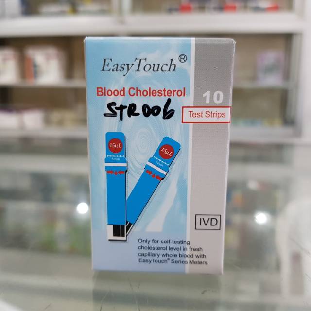 STRIP KOLESTEROL EASYTOUCH ISI 10 / EASY TOUCH CHOLESTROL STRIPS REFILL / STIK KOLESTROL ISI ULANG