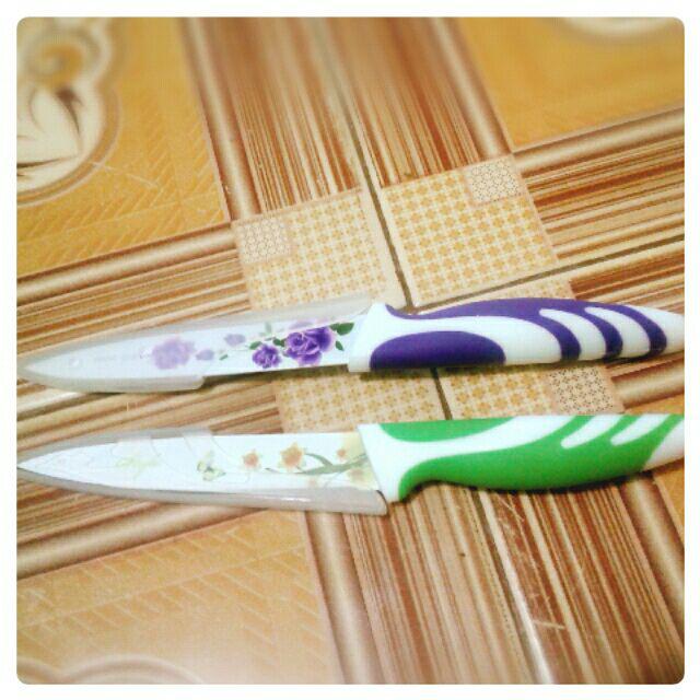 Pisau Keramik Motif Bunga