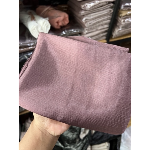 Pashmina Malay Silk Texture Premium Shawl Rayya Silk-Chocopurple