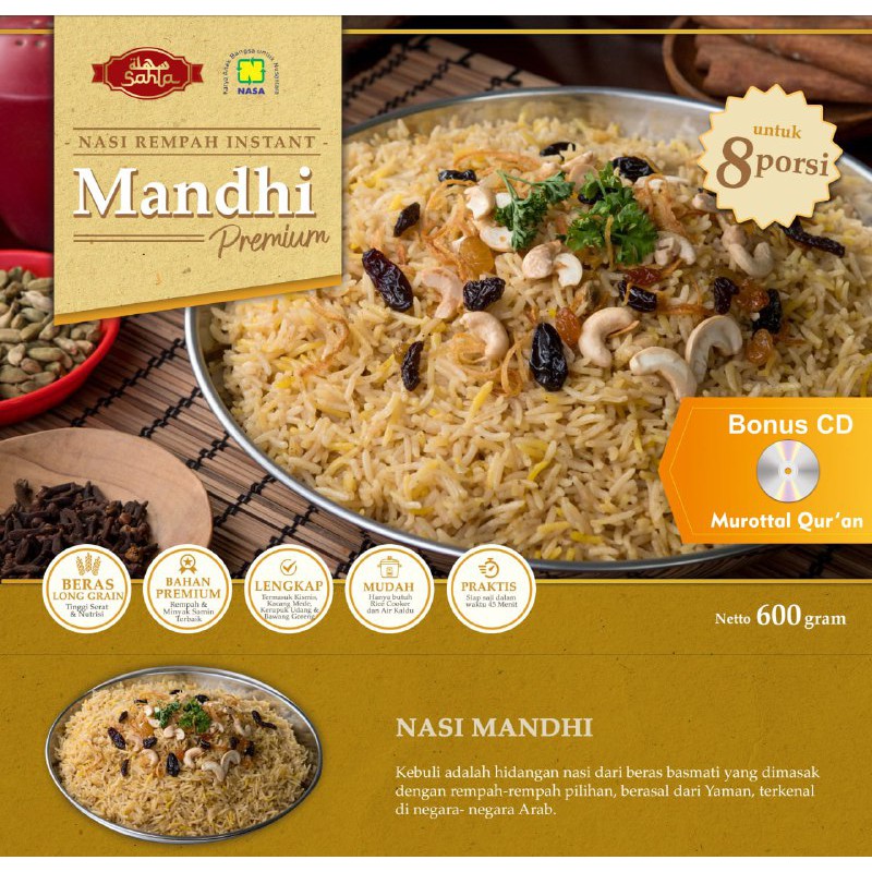 

Nasi Bumbu Mandhi Sahla [Official Distributor] Free CD Murottal