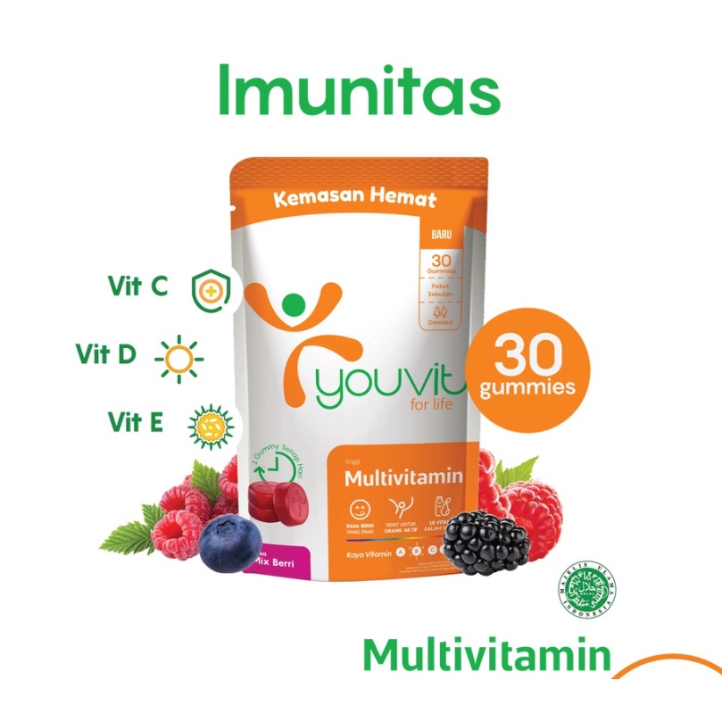 YOUVIT MULTIVITAMIN DEWASA ISI 30 PCS GUMMY