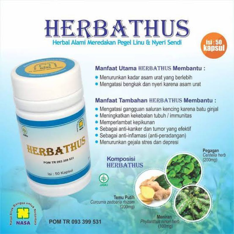 

Herbathus Nasa Solusi Asam Urat - Herbatus Nasa Obat Asam Urat Jamu Asam Urat Original