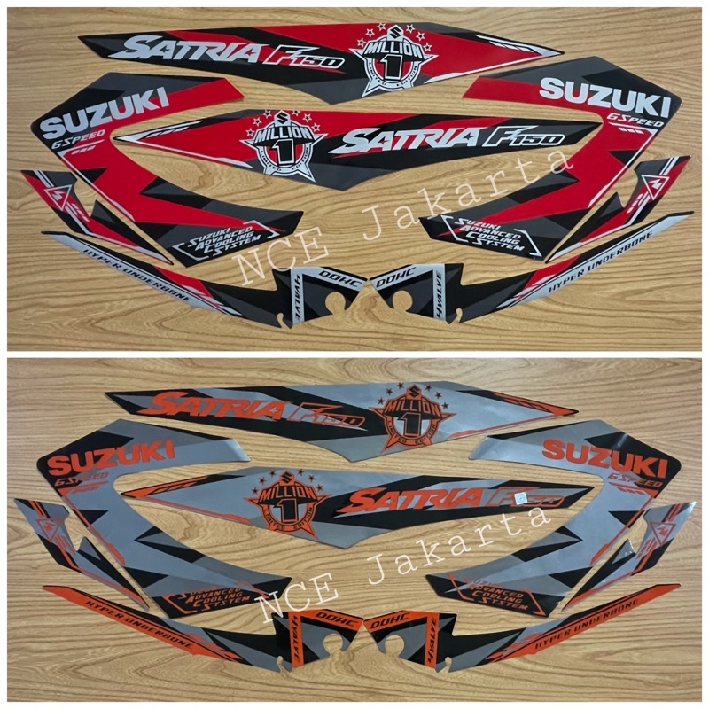 STIKER STRIPING SATRIA F LIMITED EDITION ONE MILLION 2013