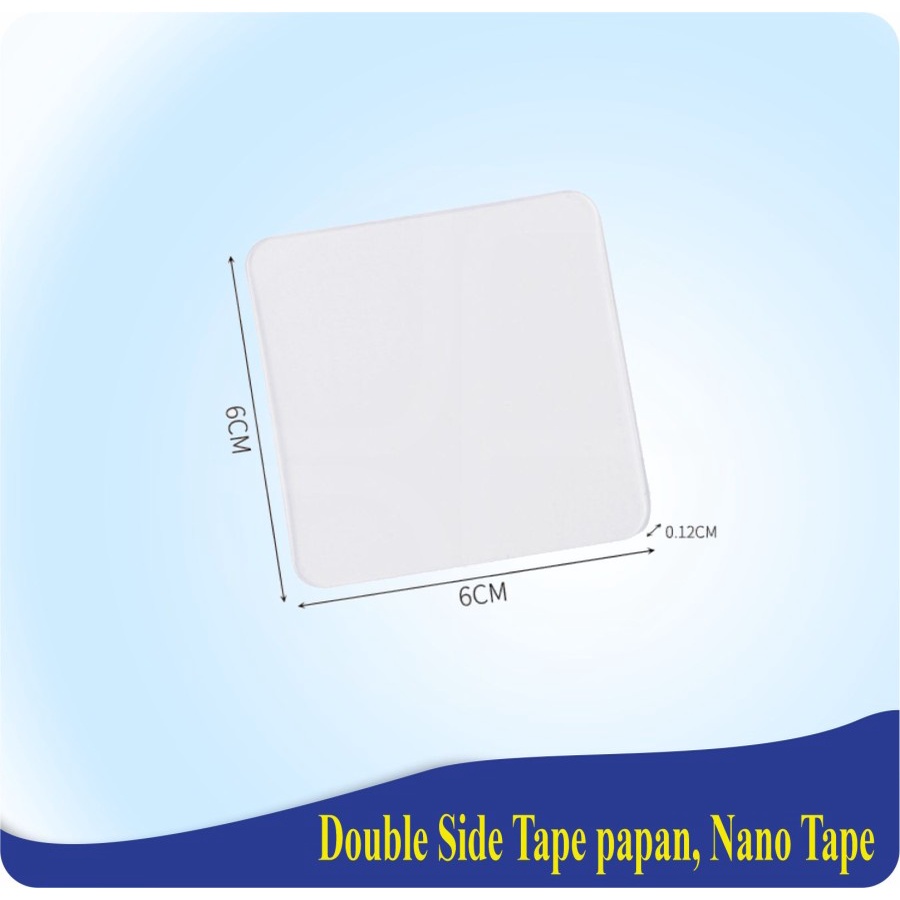 Magic Nano Tape KOTAK Papan Double Side Transparan Nano Lem Dinding