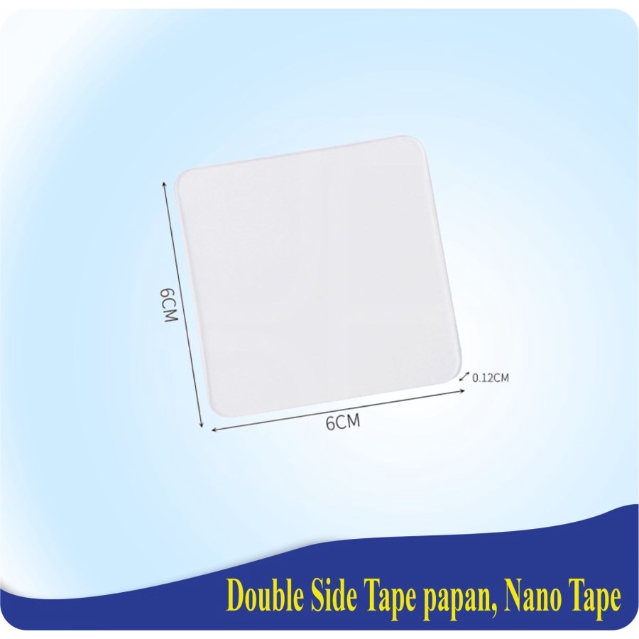 Magic Nano Tape KOTAK Papan Double Side Transparan Nano Lem Dinding