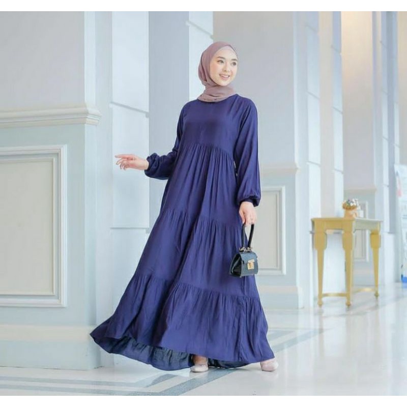 TERBARU.. GAMIS RAYON TWILL POLOS PREMIUM