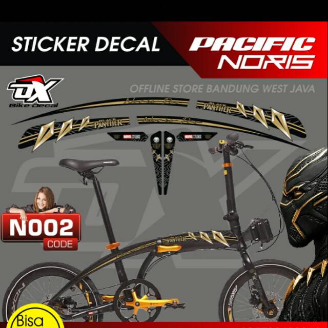 Stiker decal sepedah pasific noris iron man terbaru ready stock