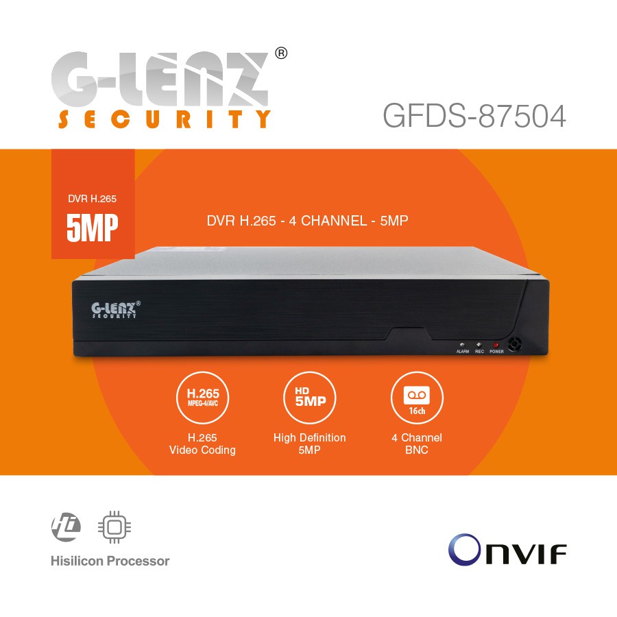 G-lenz Security CCTV Dvr 4Ch 5Mp - Gfds 87504M (5Mp)