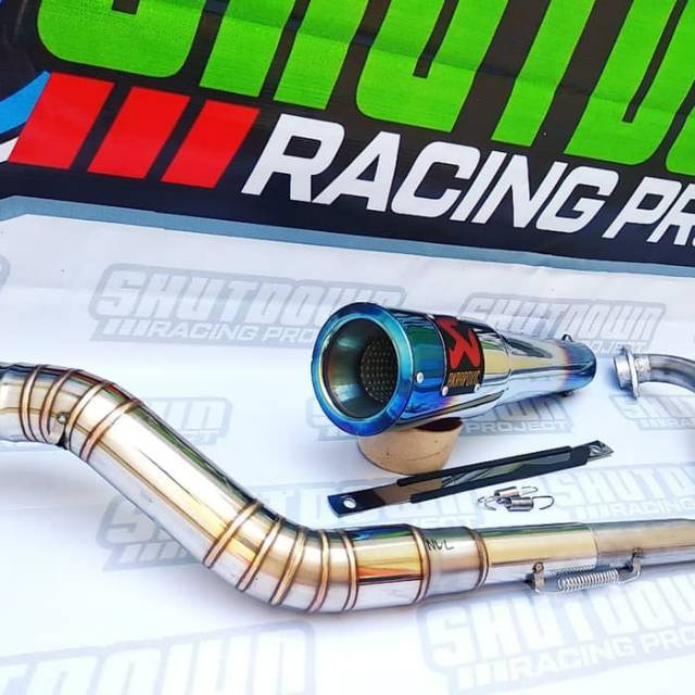 Knalpot AKRAPOVIC GP Glass Blue SONIC-CB 150R-CBR 150R-VERZA- GSX R150