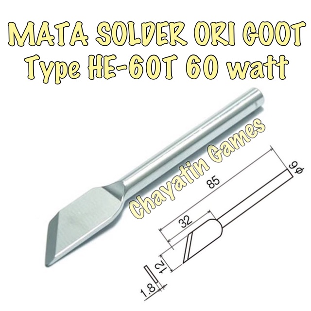 Mata Solder Ori GOOT 60 Watt Type HE-60T (CUTTER)