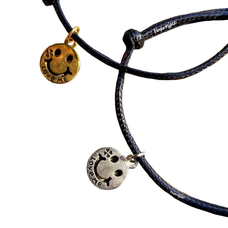 Gelang simpel bandul smile _gelang lucu pertemanan