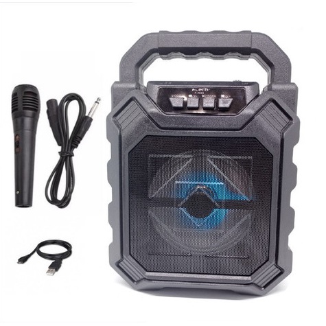 Speaker Bluetooth Karaoke Wireless Fleco F-4668 Gratis Microphone Super Bass /Musik Box Bluetooth