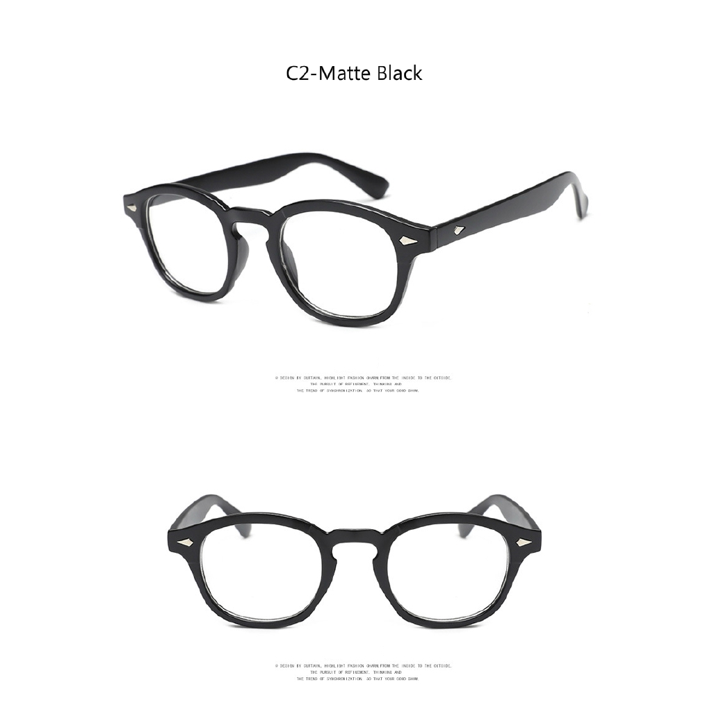 Fashionable metal hinge retro art rice nail business round frame glasses