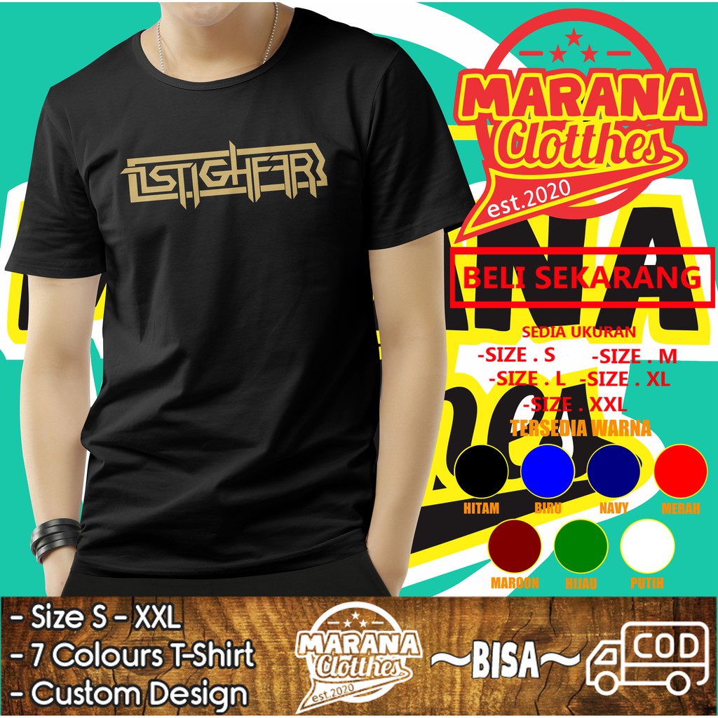 Kaos Dakwah Istighfar Astaghfirullah Baju Muslim