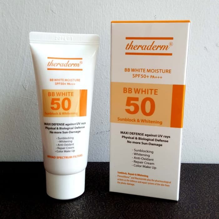 Theraderm : BB WHITE 50 MOISTURE . SPF50+PA+++ Sunblock & Whitening