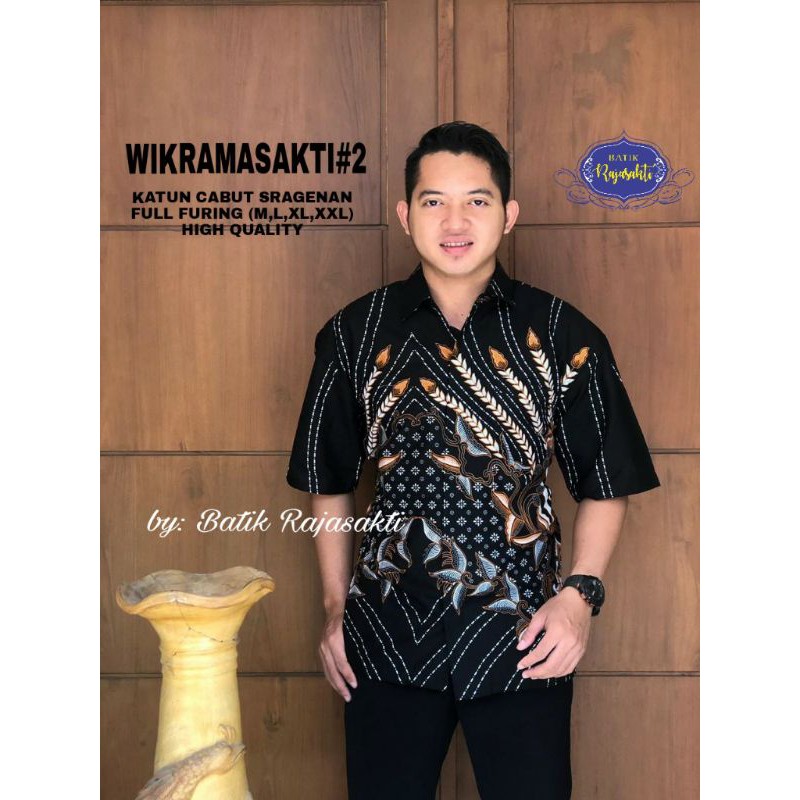 WIRAKRAMASAKTI#2 KEMEJA LENGAM PENDEK KATUN HALUS SRAGENAN