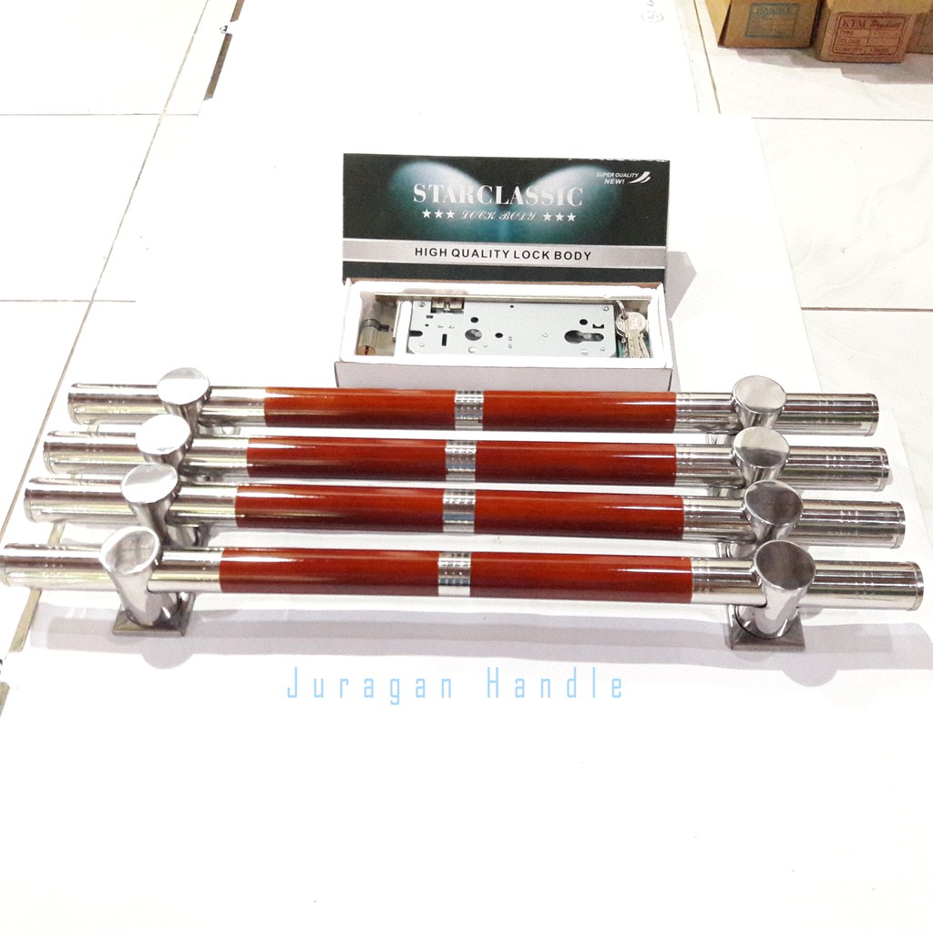 handle pintu rumah 60 cm dan body pelor paket gagang pintu tarikan pintu minimalis stainless