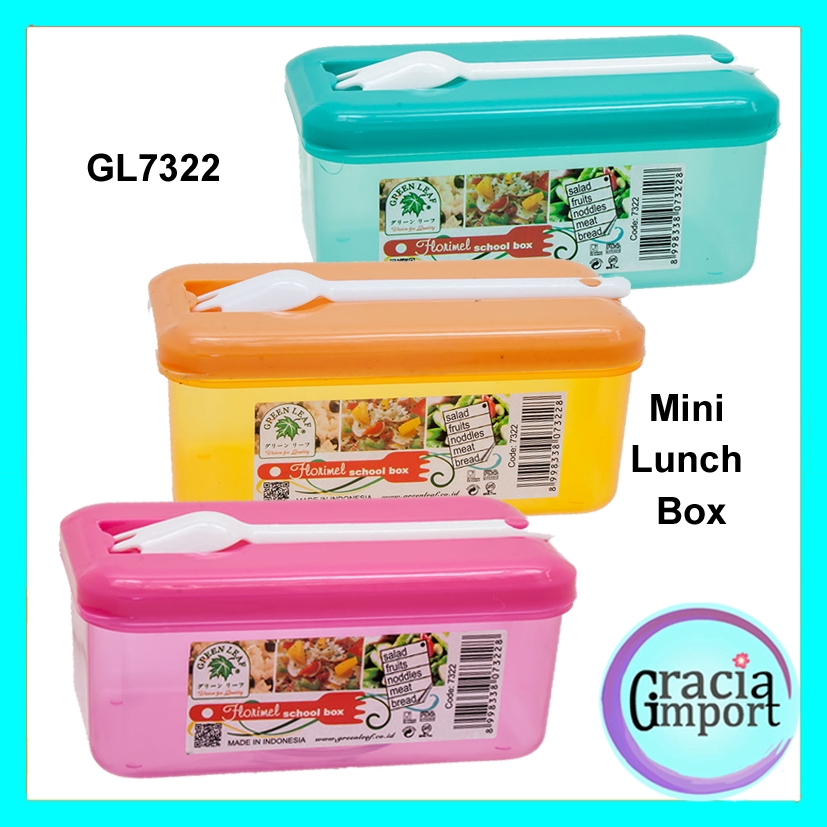  Green  Leaf Kotak  Makanan  Tempat Bekal Lunch Box Florimel 