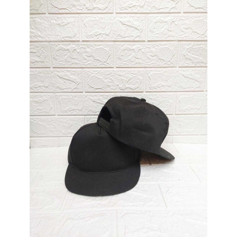 Bisa COD Topi snapback polos hitam premium / topi hiphop