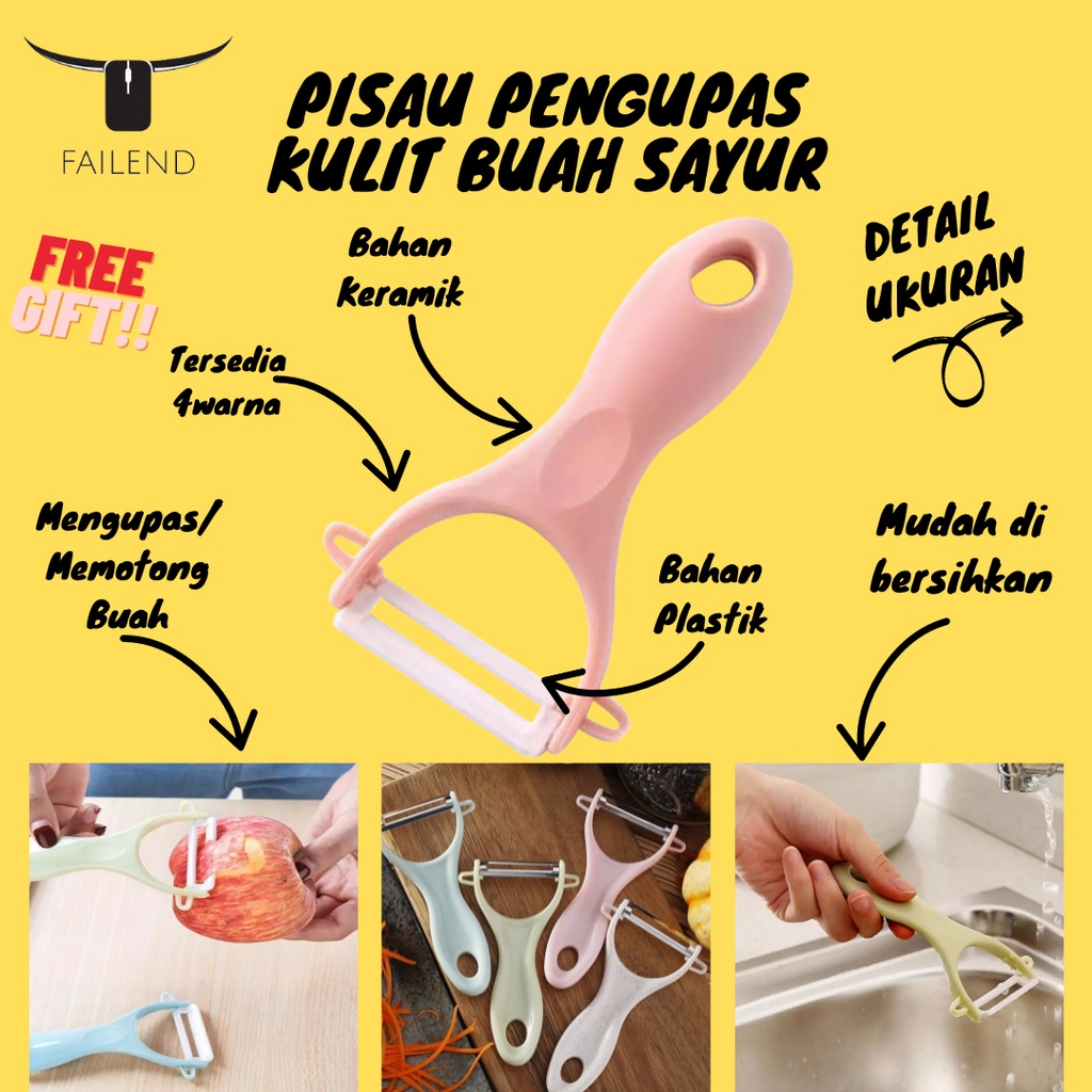 Pisau Pengupas Kulit Buah Sayur Wortel Kentang Apel Alat Kupas Fruit Peeler